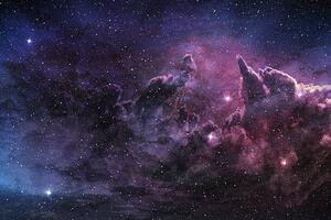 Fotografi purple nebula and cosmic dust, ClaudioVentrella