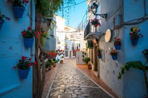 Fotografi Pedestrian streets in the the cozy, Marco Bottigelli