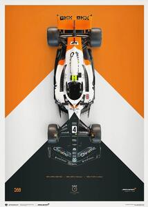 Konsttryck McLaren Formula 1 Team - Lando Norris - The Triple Crown Livery - 60th Anniversary - 2023, Automobilist