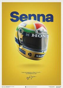 Konsttryck McLaren MP4/4 - Ayrton Senna - Helmet - San Marino GP - 1988 - Poster, Automobilist