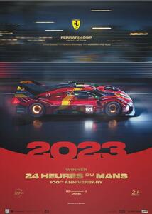 Konsttryck Ferrari 499P - 24h Le Mans Winners - 100th Anniversary - 2023, Automobilist