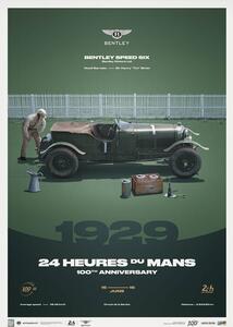 Konsttryck Bentley Speed Six - 24h Le Mans - 100th Anniversary - 1929, Automobilist