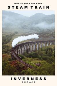 Fotografi Steam Train (Inverness, Scotland), (30 x 40 cm)