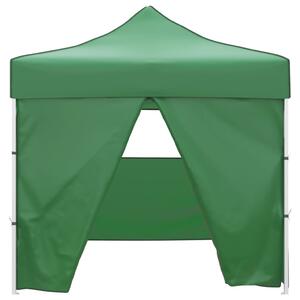Hopfällbart tält 3 x 3 m 4 väggar grön