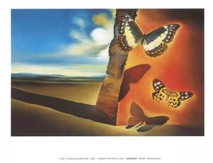 Konsttryck Landscape with Butterflies, 1956, Salvador Dalí, (80 x 60 cm)