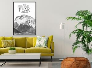 Inramad Poster / Tavla - Peaks of the World: Broad Peak - 40x60 Guldram