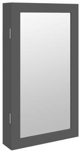 Spegelskåp med LED-lampor väggmonterat svart