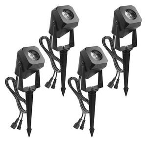 KIT 4x LED RGBIC Ljusreglerad utomhus lampa LED/7W/230V 3000-6500K IP65 Wi-Fi Tuya