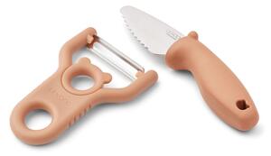 LIEWOOD - Pertense Peeler & Knife Set - Kniv - Tuscany Rose - Peeler: H2.5 x W7 x L11 cm / Knife: W3 x L15.5