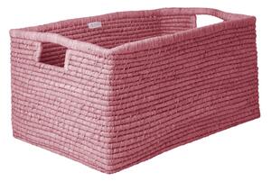 Rice - Rectangular Raffia Basket - Extra Large And Long - Förvaringslådor - Pink - 30x60x40cm