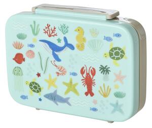 Rice - Plastic Lunchbox With 6 Rooms - Matlåda för barn - Blue Ocean - 5x16.5x22cm