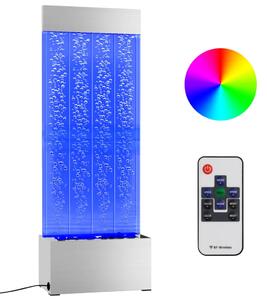 Bubbelpelare med RGB LED rostfritt stål och akryl 110 cm