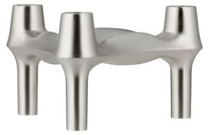 STOFF - BMF Lysestage - Ljusstake - Brushed chrome - H6,5 x Ø11,7 cm