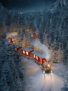 Illustration Amazing cute christmas train, Vadmary