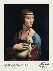 Bildreproduktion The Lady with an Ermine (1490), Leonardo Da Vinci