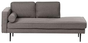Schäslong Vänster Brun Tyg Svarta Ben med Kudde Mid-Century Modern Stil Sittmöbel Beliani
