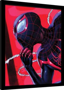 Inramad poster Spider-Man - Red Background
