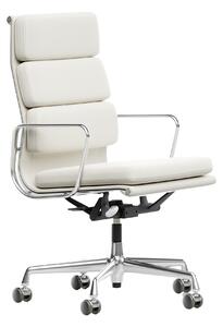 Vitra - Soft Pad Chairs EA 219, Förkromat, Läder: Kat. L20 - Leather - 72 - Kontorsstolar - Charles & Ray Eames - Vit