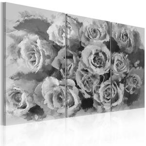 Canvas Tavla - Tolv roses - triptych - 60x40