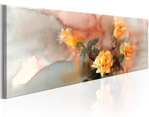 Canvas Tavla - Bouquet of Yellow Roses - 120x40