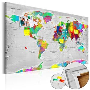 Anslagstavla i kork - Maps: Colourful Finesse - 90x60