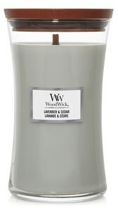 WoodWick - Sprakande doftljus, Lavendel & Cedar, Stor