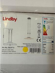 Lindby - LED ljusreglerad ljuskrona på textilsladd AMIDALA LED/36W/230V