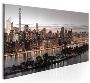 Canvas Tavla - Manhattan at Twilight - 70x35