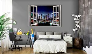 Canvas Tavla - Window: View of New York - 120x80