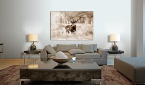 Canvas Tavla - Deer in Sepia - 90x60