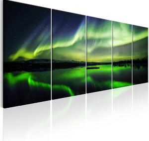 Canvas Tavla - Green Sky I - 200x80