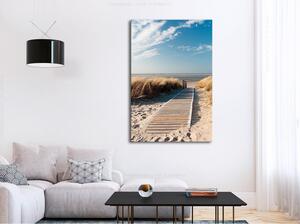 Canvas Tavla - Lonely Beach Vertical - 80x120