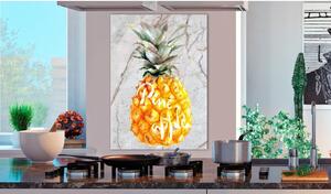 Canvas Tavla - Pineapple and Marble Vertical - 40x60