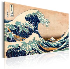 Canvas Tavla - The Great Wave off Kanagawa (Reproduction) - 120x80