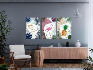 Canvas Tavla - Tropical Triptych (3 delar) - 60x30