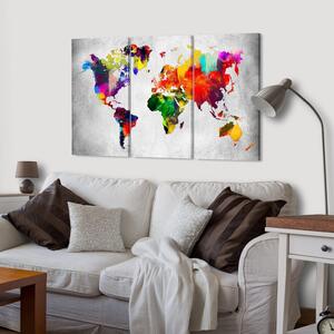 Canvas Tavla - Artistic World - Triptych - 90x60