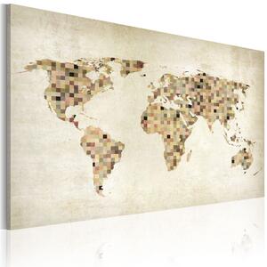 Canvas Tavla - Beige nyanser av världen - 60x40