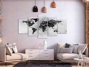 Canvas Tavla - Concrete World (5 delar) Wide - 100x50
