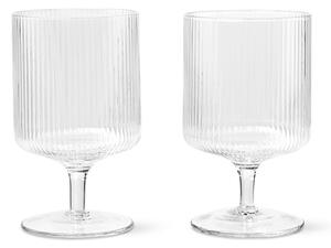 Ferm Living - Ripple Wine Glasses Set Clear - Vinglas