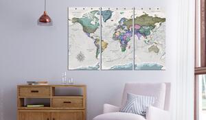 Canvas Tavla - World Destinations (3 delar) - 90x60