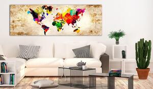 Canvas Tavla - World in Watercolours - 120x40