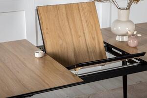 SILAR Förlängningsbart Matbord 120/160x90 cm - Natur/Svart