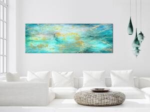 Canvas Tavla - Emerald Ocean Narrow - 90x30