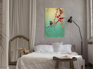 Canvas Tavla - Cherry Flowers Vertical - 40x60