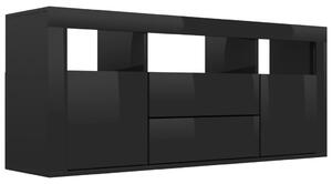 TV-bänk svart högglans 120x30x50 cm spånskiva