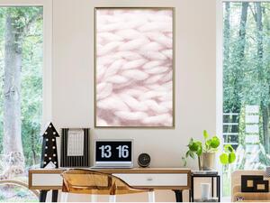 Inramad Poster / Tavla - Pale Pink Knit - 40x60 Svart ram