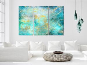 Canvas Tavla - Emerald Ocean (3 delar) - 90x60