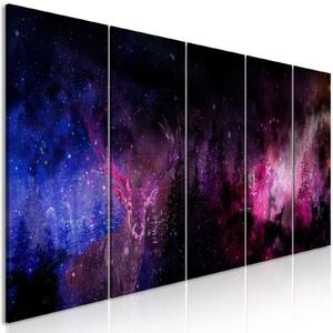 Canvas Tavla - Deer Galaxy (5 delar) Narrow - 100x40