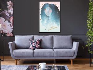 Inramad Poster / Tavla - Winter Constellation - 20x30 Guldram med passepartout