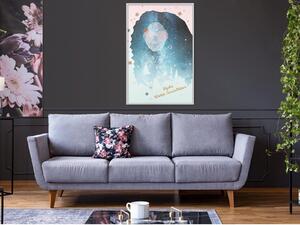 Inramad Poster / Tavla - Winter Constellation - 40x60 Guldram med passepartout